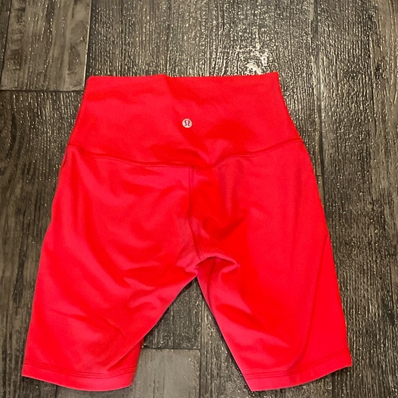 Like New, Lululemon Align™ High-Rise Short 8”, Orangeish Red, SZ 4, MSRP $64 - Picture 2 of 2
